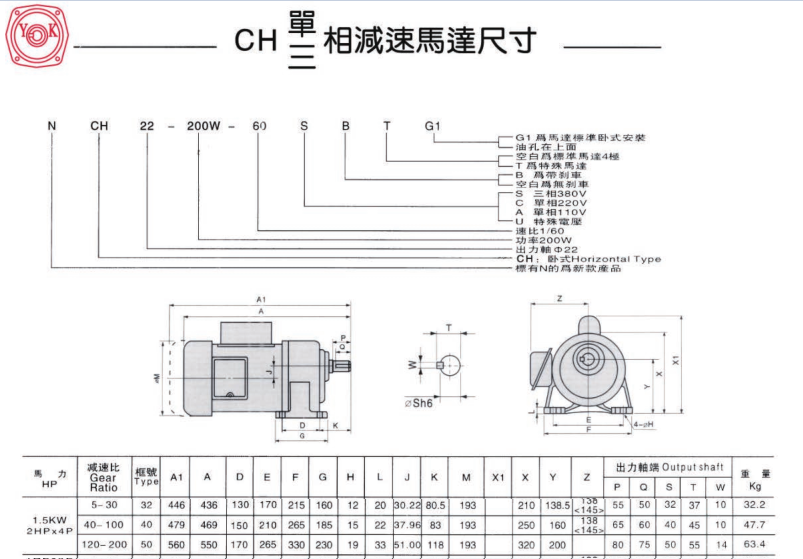 卧式齿轮减速电机